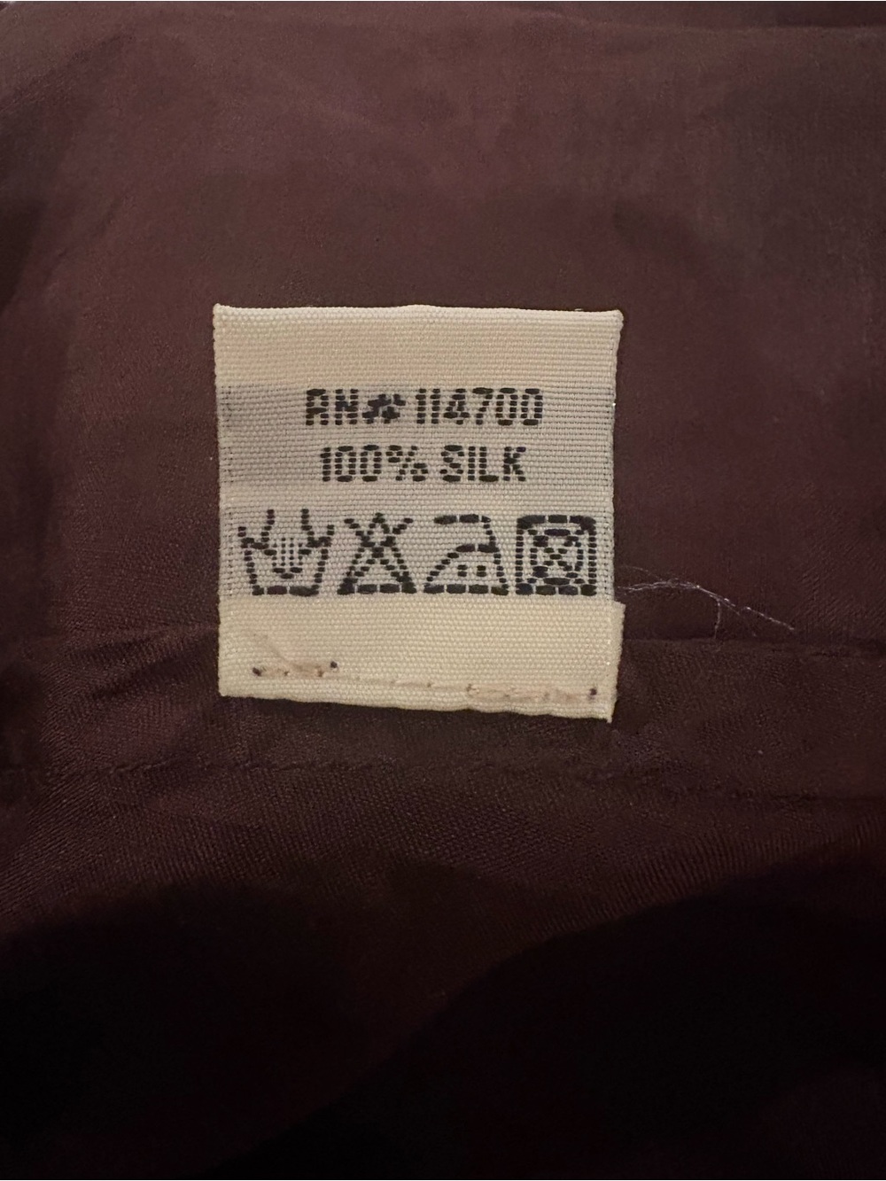 Chan Luu Fuchsia & Dark Brown, Lined, Midi Dress, 100% Silk, Medium, fits Small - Picture 4 of 4